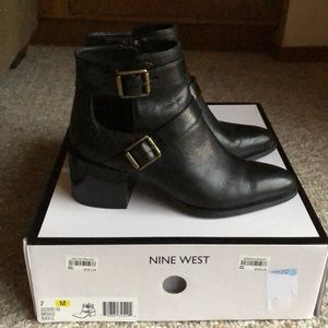 Nine West black ankle boots